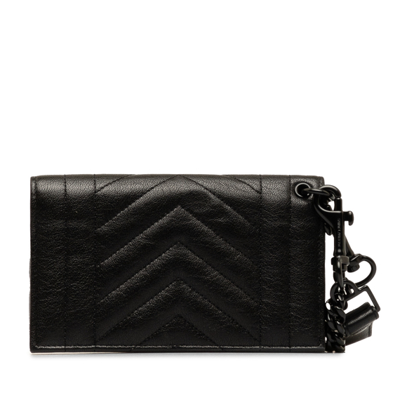 SAINT LAURENT Classic Monogram Matelasse Short Chain Flap Wallet Clutch Bag - Picture 3 of 12